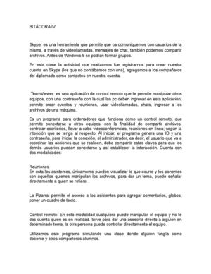Bitácora IV