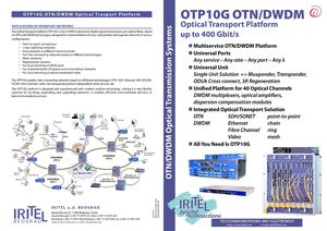 IRITEL OTP10G OTN DWDM OPTICAL TRANSPORT SYSTEM 40CH 10G EDFA