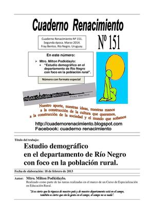 Cuaderno Renacimiento Nº 151