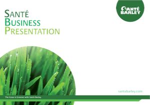 Sante International Barley Business Presentation
