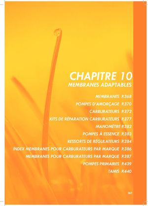 Membranes Carburateur