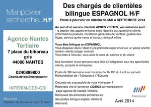 ICSSA - Offre d'emploi : chargés de clientèles bilingue espagnol