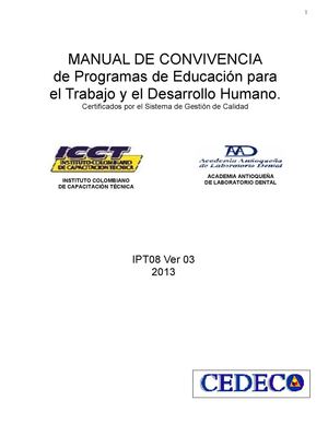 manual de convivencia ICCT 2013