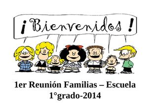 Primer encuentro Escuela- Familias ~ 1er grado 2014