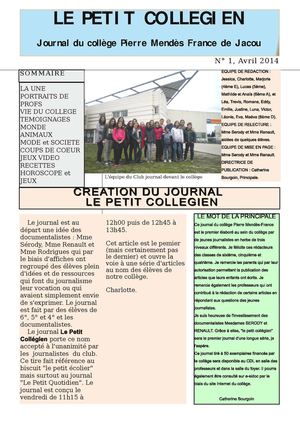 Le petit collégien n°1