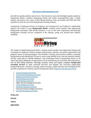 employment background checks