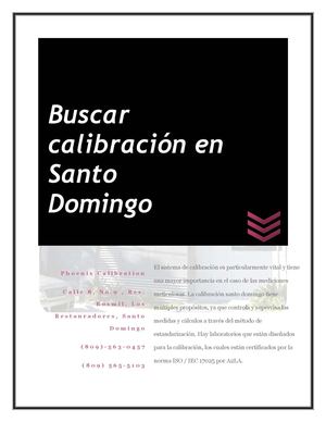 Buscar calibración en Santo Domingo