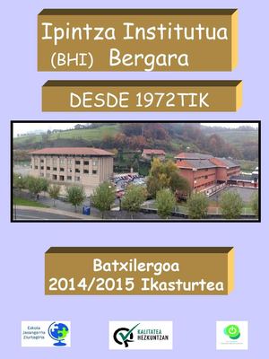 Batxilergoa 2014-2015