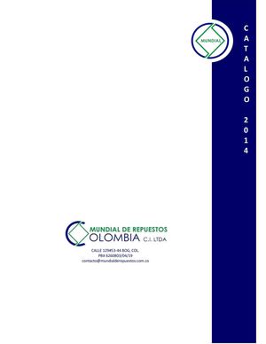 Catalogo 2014 Mundial de Repuestos Colombia C.I Ltda