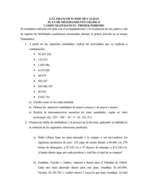 MEJORAMIENTO CAMPO LÓGICO GRADO 4°