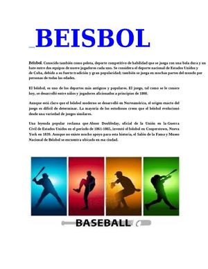 EL BEISBOL