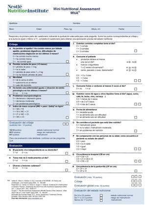 Evaluación del estado nutricio del anciano