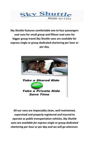 SKY SHUTTLE Airport Shuttle Rdu