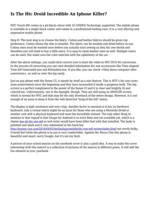 Is The Htc Droid Incredible An Iphone Killer?