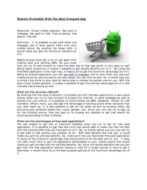 Remain Profitable With The Best Freepaid App 