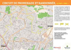 Plan du parcours PR VM1: "Promenades et randonnées Vallée de Montmorency"