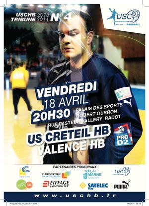 Programme de Match - Créteil/Valence - 16/04/14