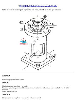 vistas ejercicios resueltos y examenes de dibujo tecnico http://trazoide.com/vistas.html