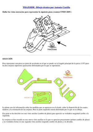 vistas ejercicios resueltos y examenes de dibujo tecnico http://trazoide.com/vistas.html