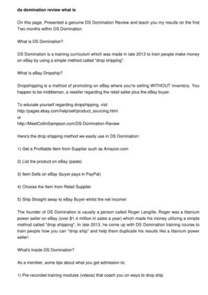 DS Domination Review: What is DS Domination?