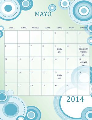 CALENDARIO MAYO 2014