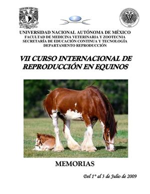 VII Curso internacional de reproduccion en equinos