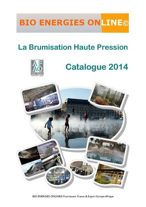 La Brumisation Haute Pression  Catalogue 2014