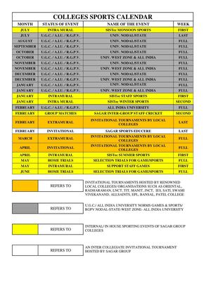 SISTec Sports Calendar