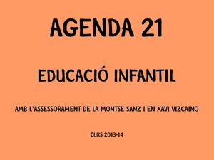 AGENDA  21 EDUCACIÓ INFANTIL