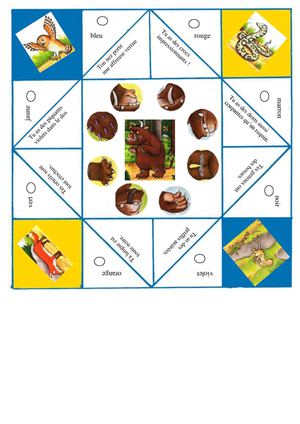 Jeu autour du film "Le Gruffalo"