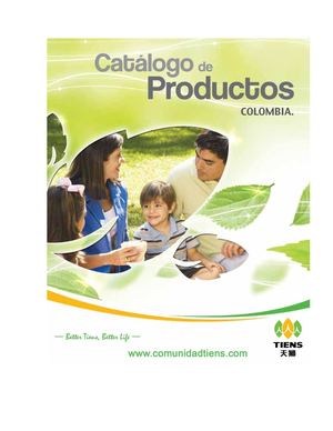 CATALOGO DE PRODUCTOS TIENS COLOMBIA
