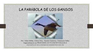 LA PARABOLA DE LOS GANSOS