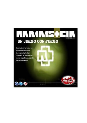 RAMMSTEIN: UN JUEGO CON FUEGO