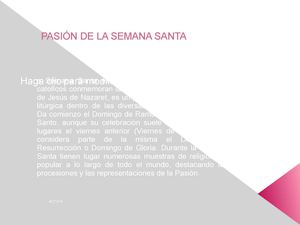 la semana santa 