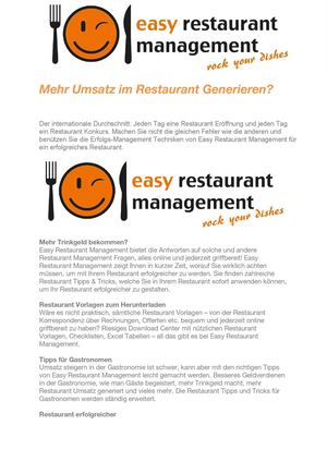 Mehr Umsatz im Restaurant Generieren
