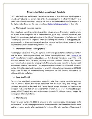 5 impressive Digital campaigns of Coca Cola