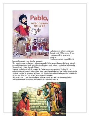 vivenciando la historia a traves del ejemplo de Pablo