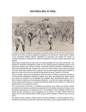 HISTORIA DEL FUTBOL