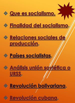 socialismo