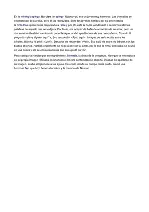 mito de narciso 