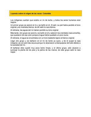 Leyenda sobre el origen de las razas