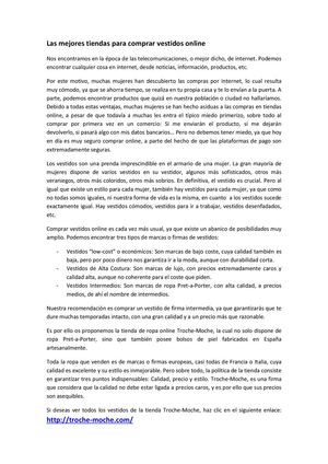 Las mejores tiendas online para comprar vestidos 