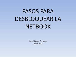 DESBLOQUEO DE NETBOOK