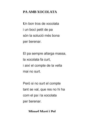 PA AMB XOCOLATA
