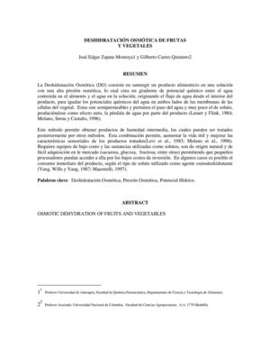 deshidratacion osmotica formulas