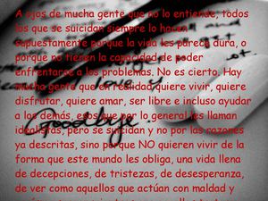 Que piensa un suicida.....