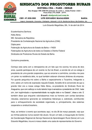 Carta Kátia Abreu M