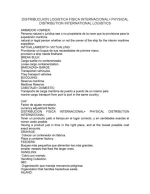 Glosario De Logistica