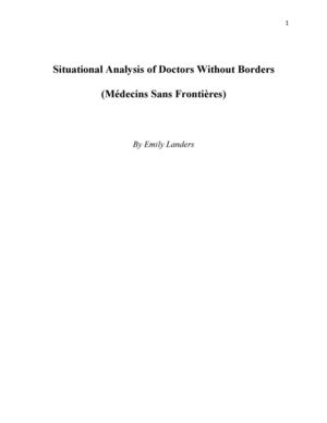 Situational Analysis of Médecins Sans Frontières
