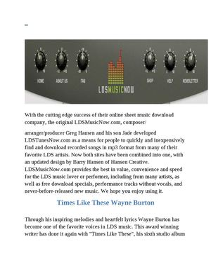 LDSMusicNow : Mormon music